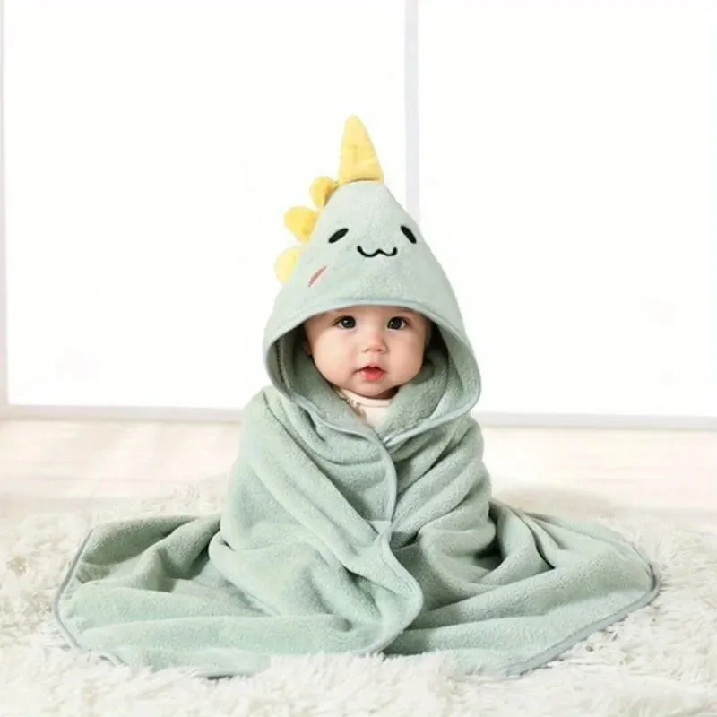 1 pack 31.5in*31.5in of baby bath towel canvas plain baby blanket, bathroom supplies, polyester fiber robe with strong water suf