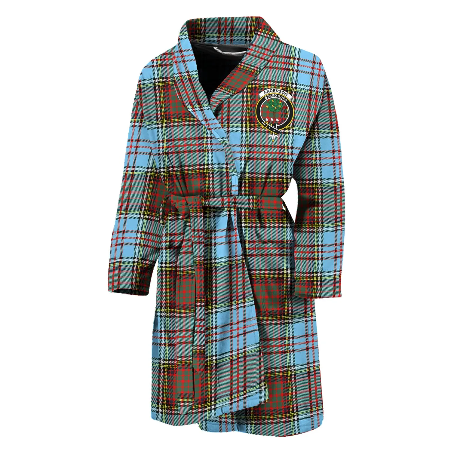 Anderson Ancient Tartan Bathrobe with Family Crest