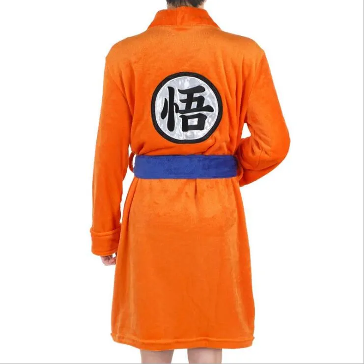 Anime Son Goku Cosplay Bathrobe Kakarotto Pajamas Winter Keep Warm Soft Flannel Bathrobe for Women Men