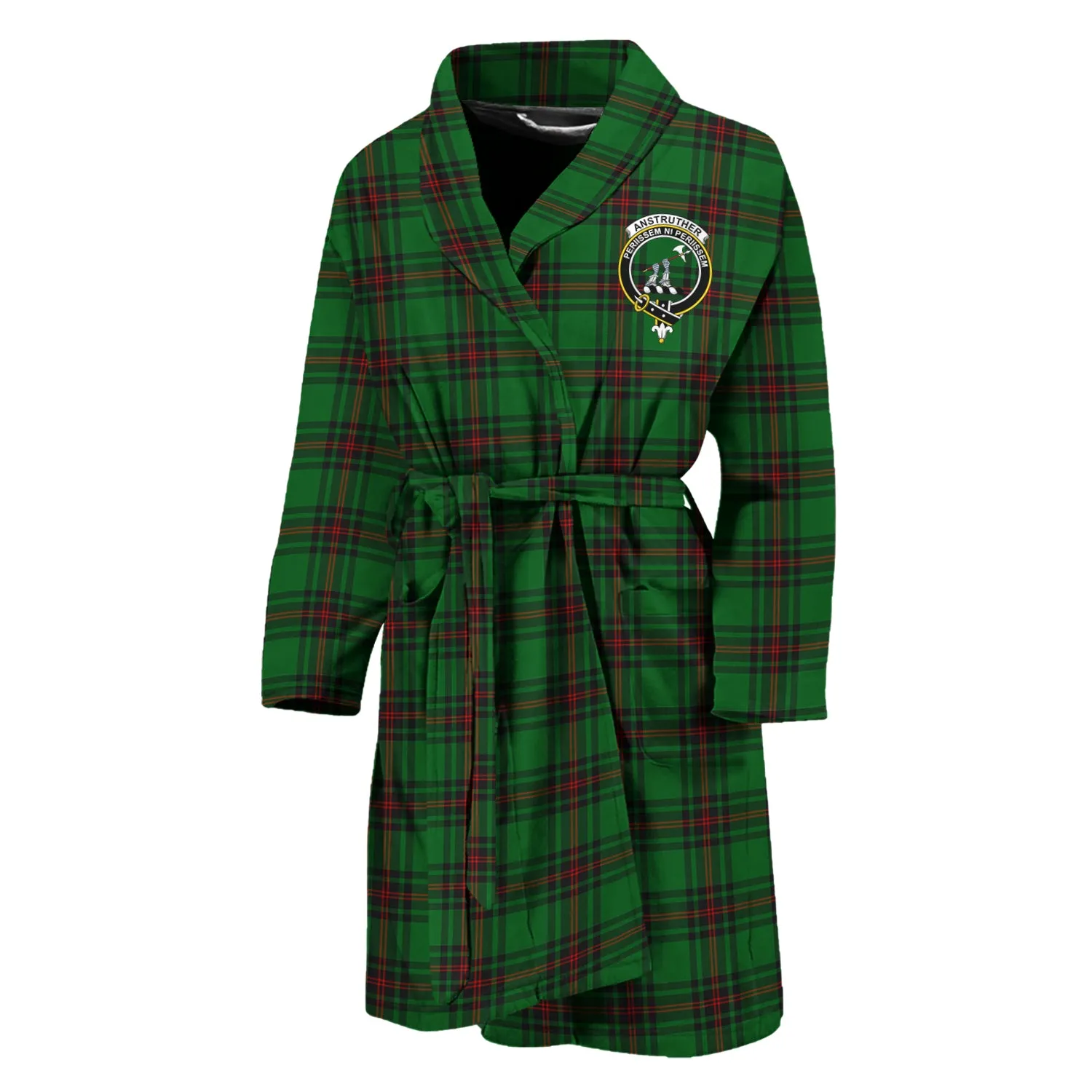 Anstruther Tartan Bathrobe with Family Crest