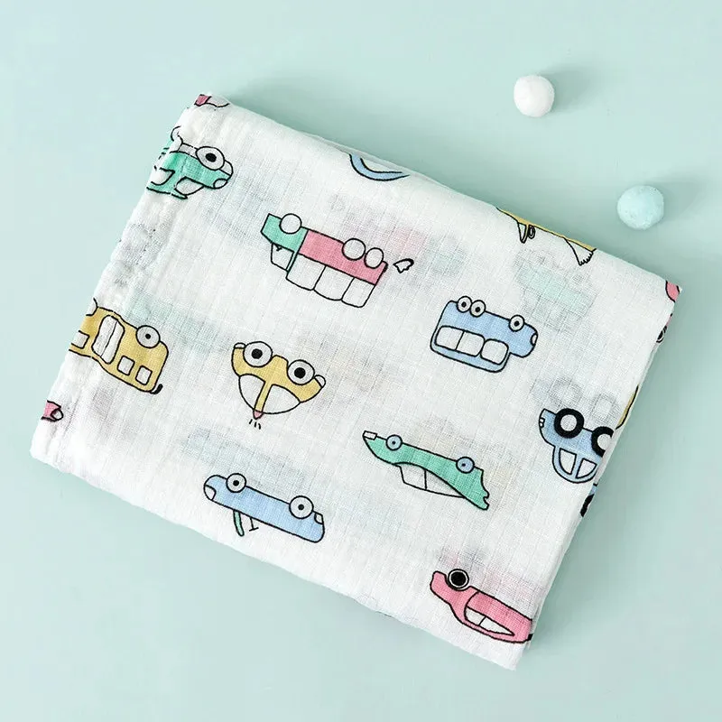 Baby Bath Towel Kids Bathrobe Child Blanket Wrap for Newborn Infant Toddler Boys Girls Gauze Cotton 110*110cm