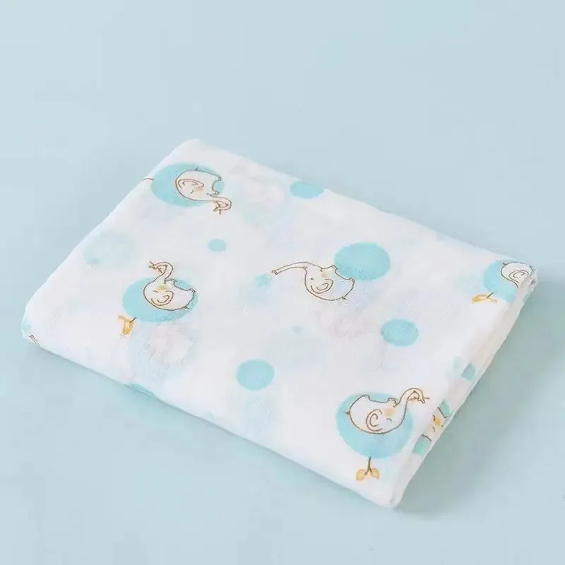 Baby Bath Towel Kids Bathrobe Child Blanket Wrap for Newborn Infant Toddler Boys Girls Gauze Cotton 110*110cm