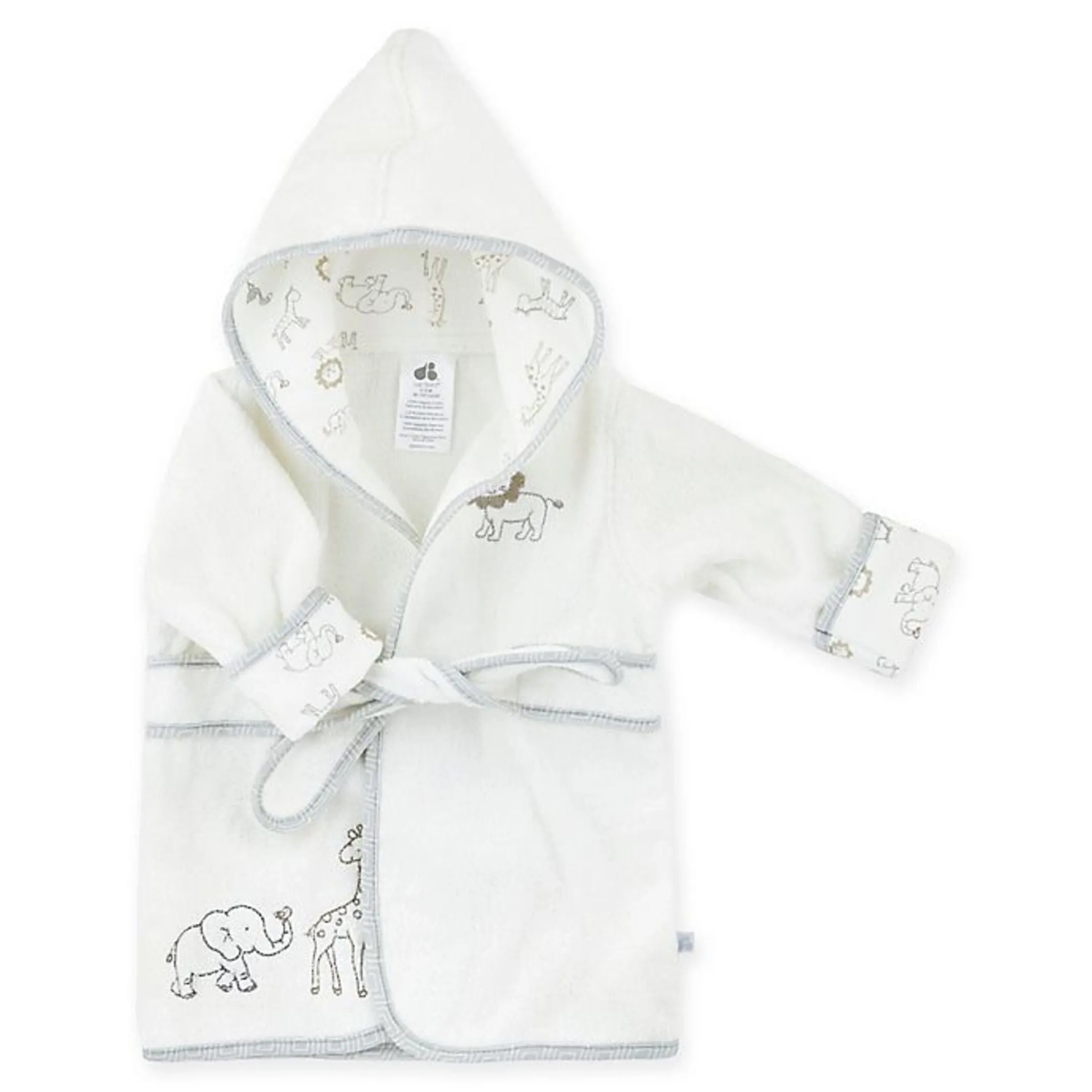 Baby Neutral Animal Kingdom Hooded Bath Robe