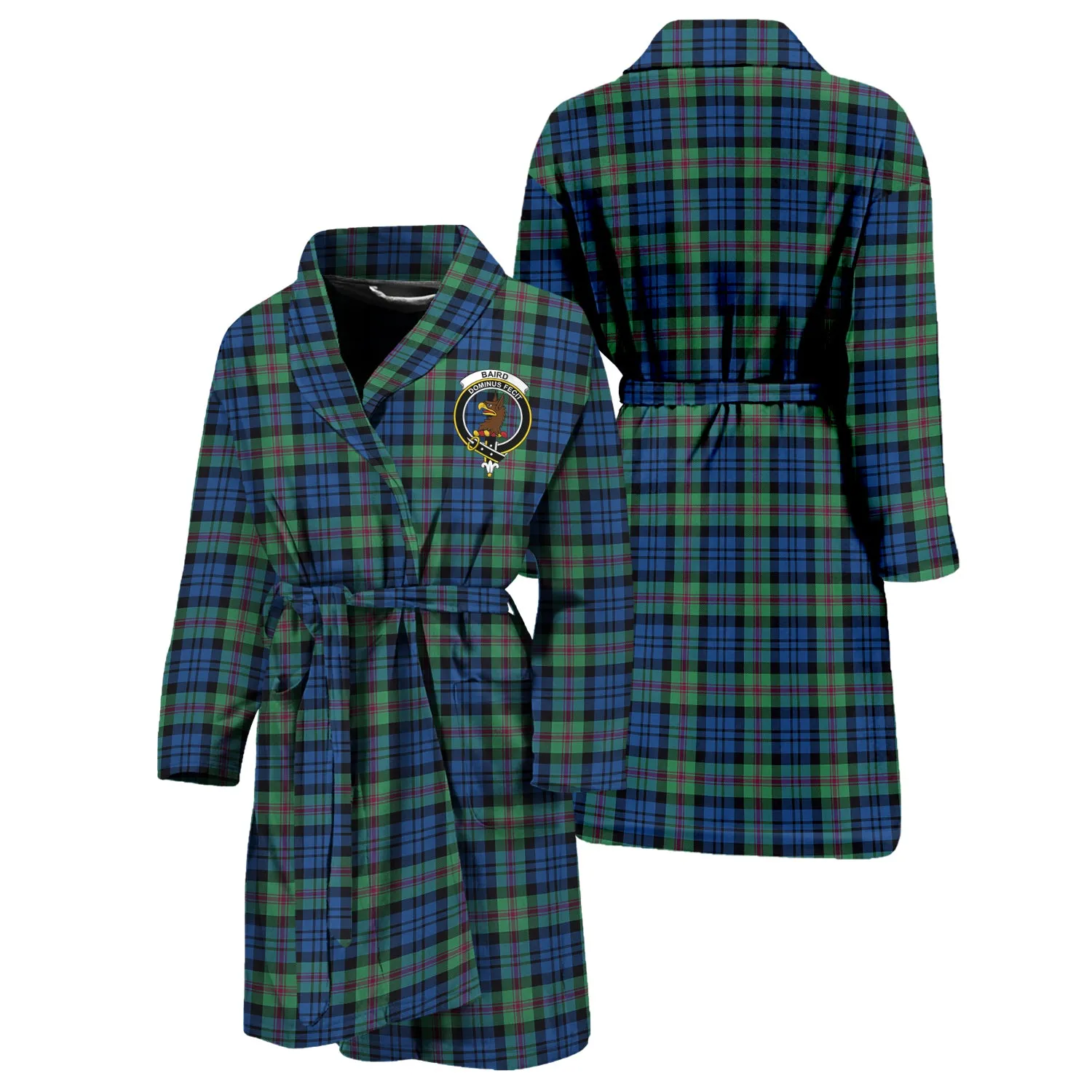 Baird Ancient Tartan Bathrobe with Family Crest