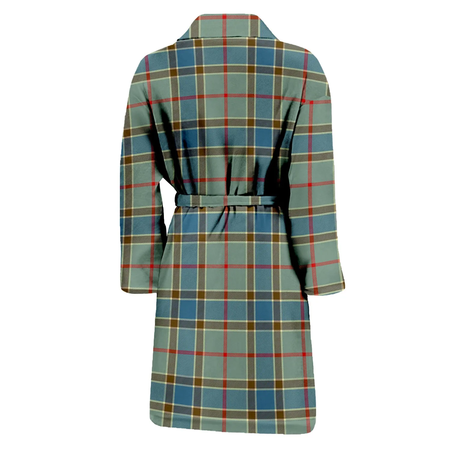 Balfour Blue Tartan Bathrobe with Family Crest