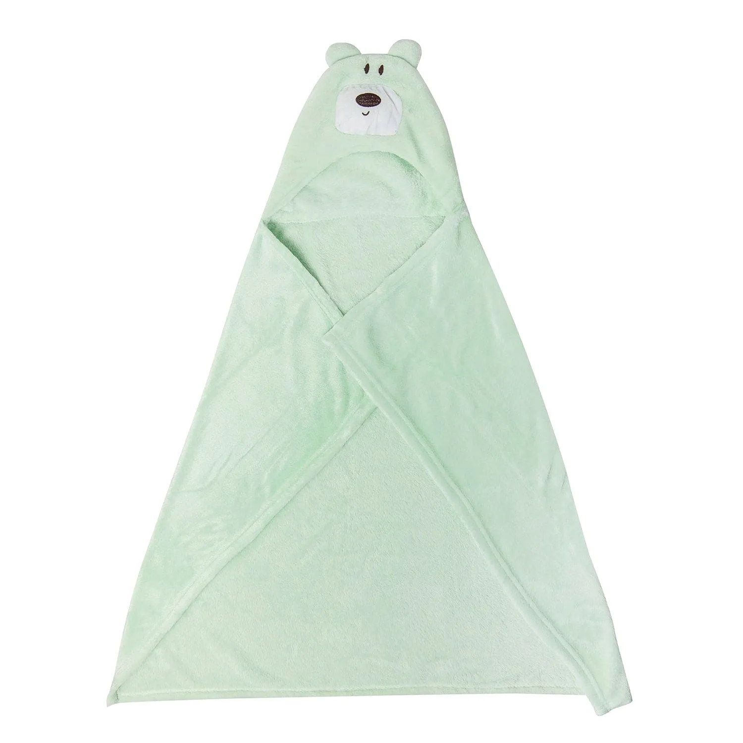 Bear Soft Cozy Hooded Blanket Mint Green