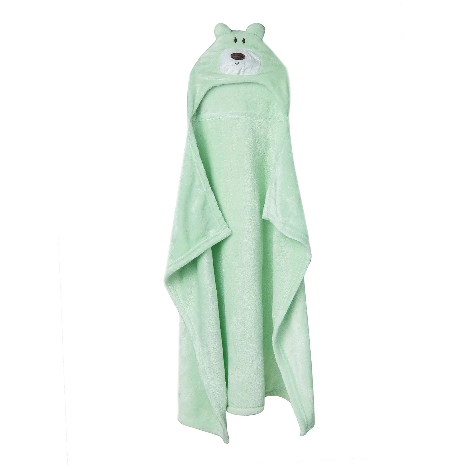 Bear Soft Cozy Hooded Blanket Mint Green