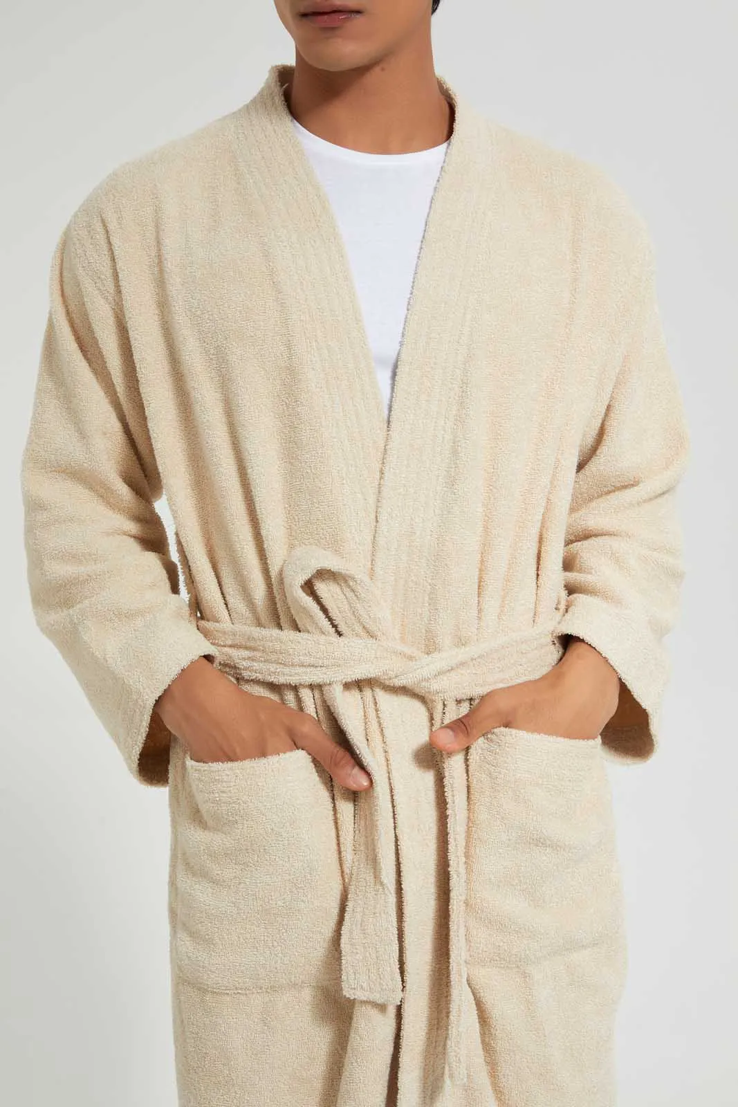 Beige Kimono Bathrobe