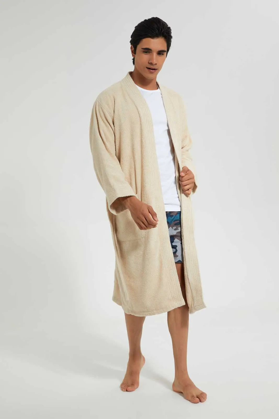 Beige Kimono Bathrobe