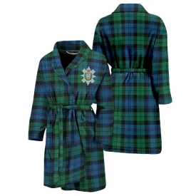 Black Watch Ancient Tartan Bathrobe with Family Crest