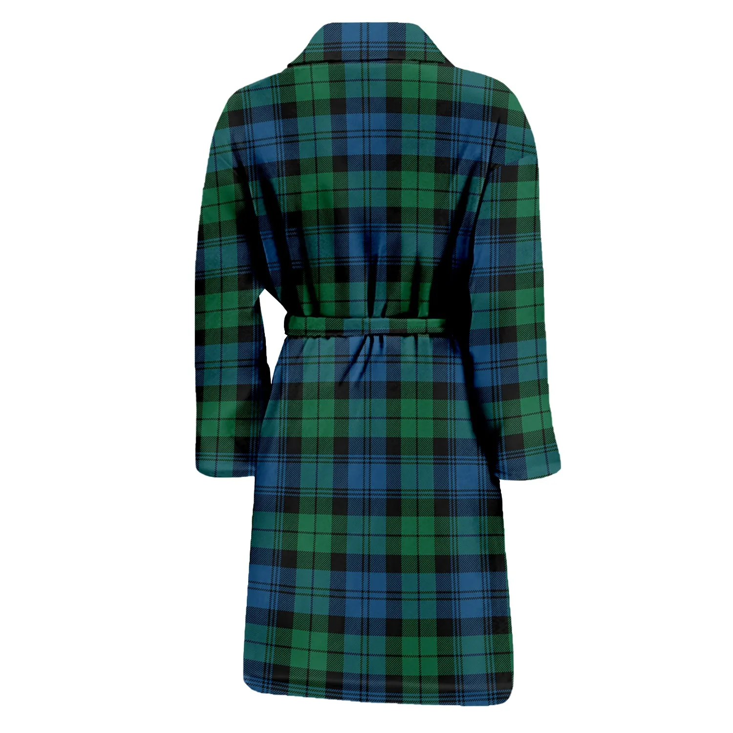 Black Watch Ancient Tartan Bathrobe with Family Crest