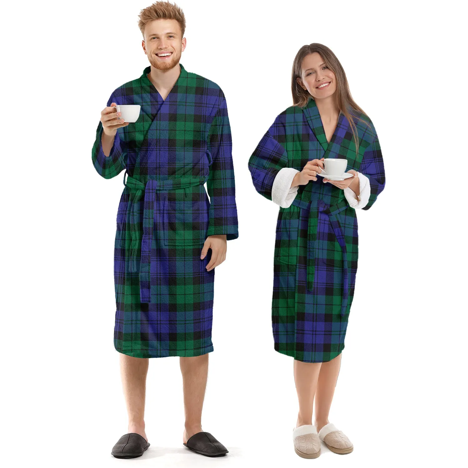 Black Watch Modern Tartan Bathrobe