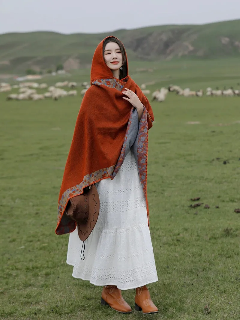 Bohemian Shawl, Exotic Cape Female Fashion Photography Ethnic Style Scarf