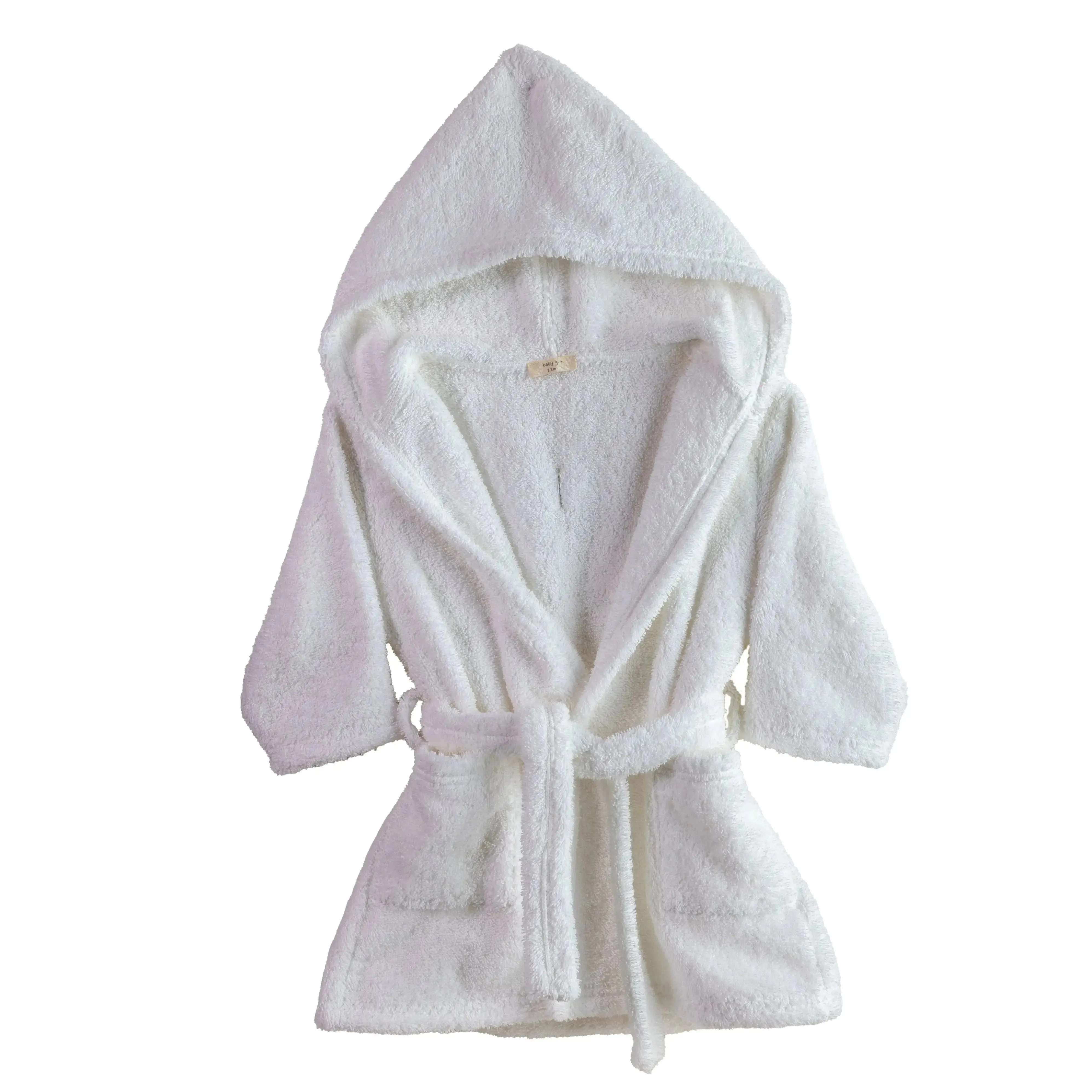 Boys and Girls Hooded Bathrobe - White Angel