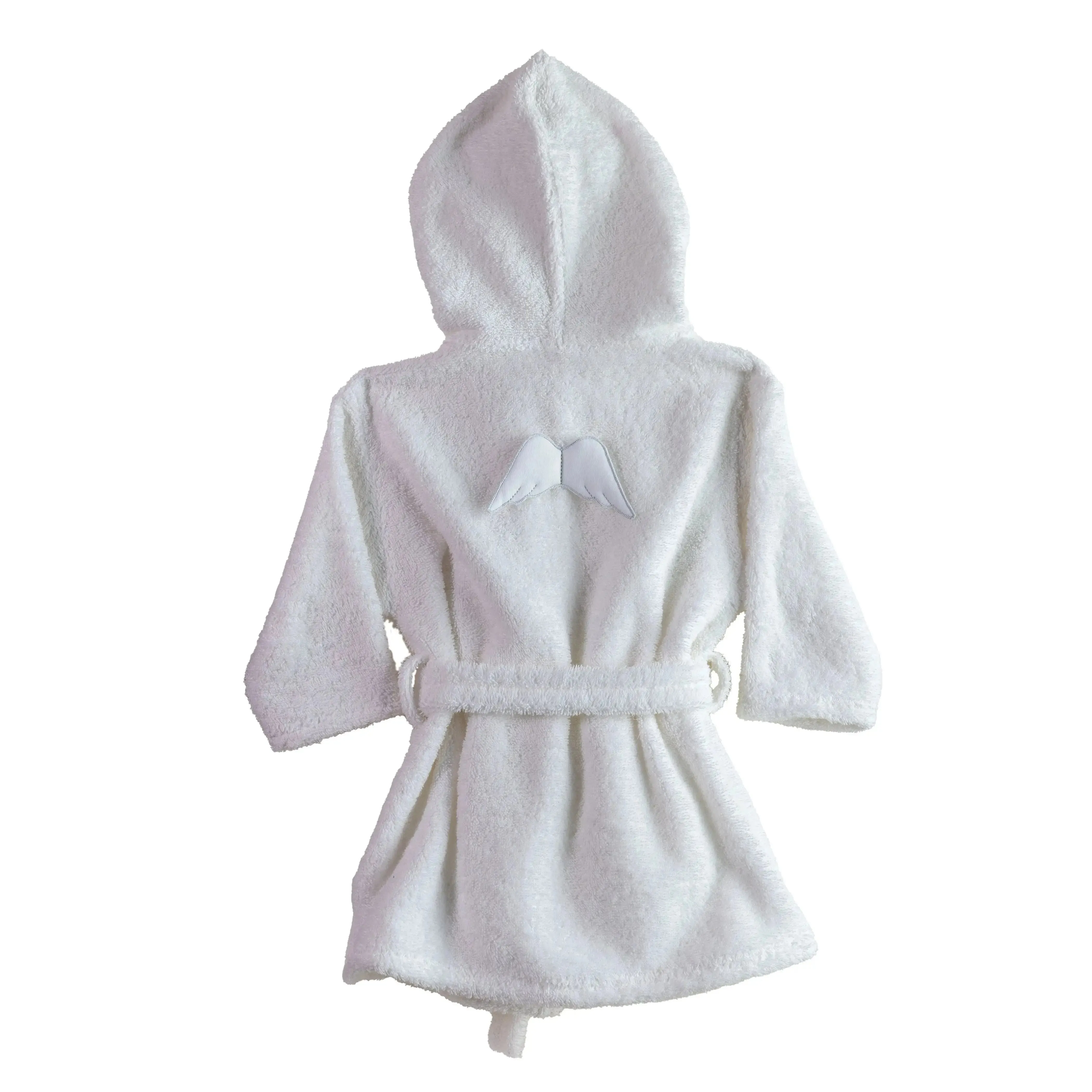 Boys and Girls Hooded Bathrobe - White Angel