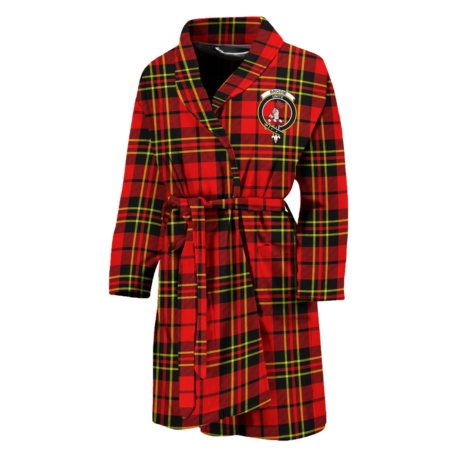 Brodie Modern Tartan Bathrobe with Family Crest