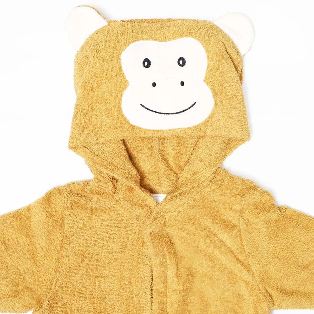 Brown Monkey Hooded Bath Robe