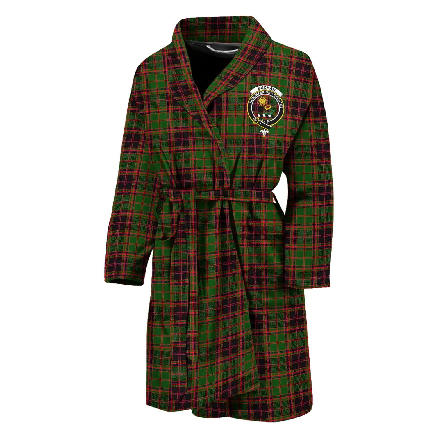 Buchan Tartan Bathrobe with Family Crest