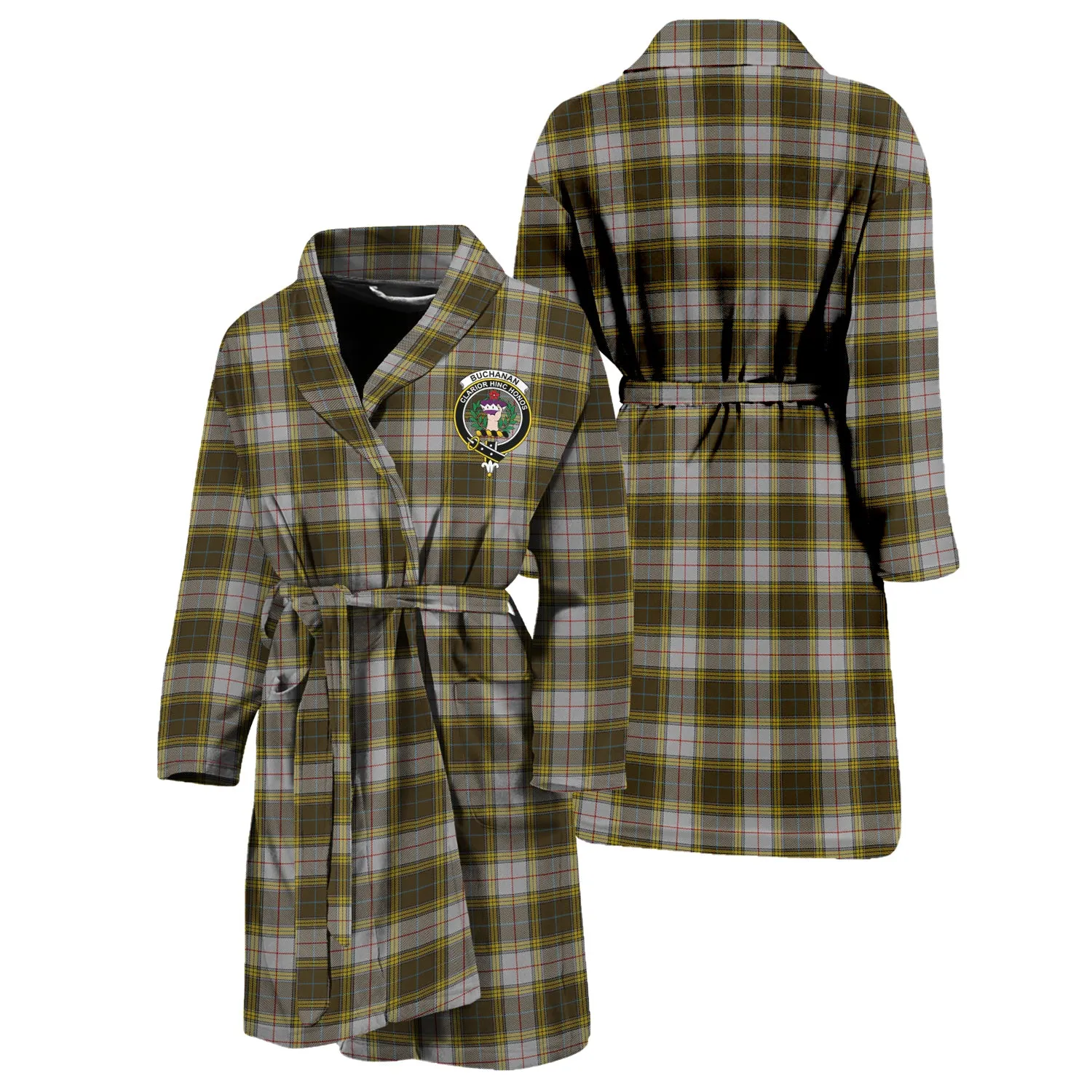 Buchanan Dress Tartan Bathrobe with Family Crest