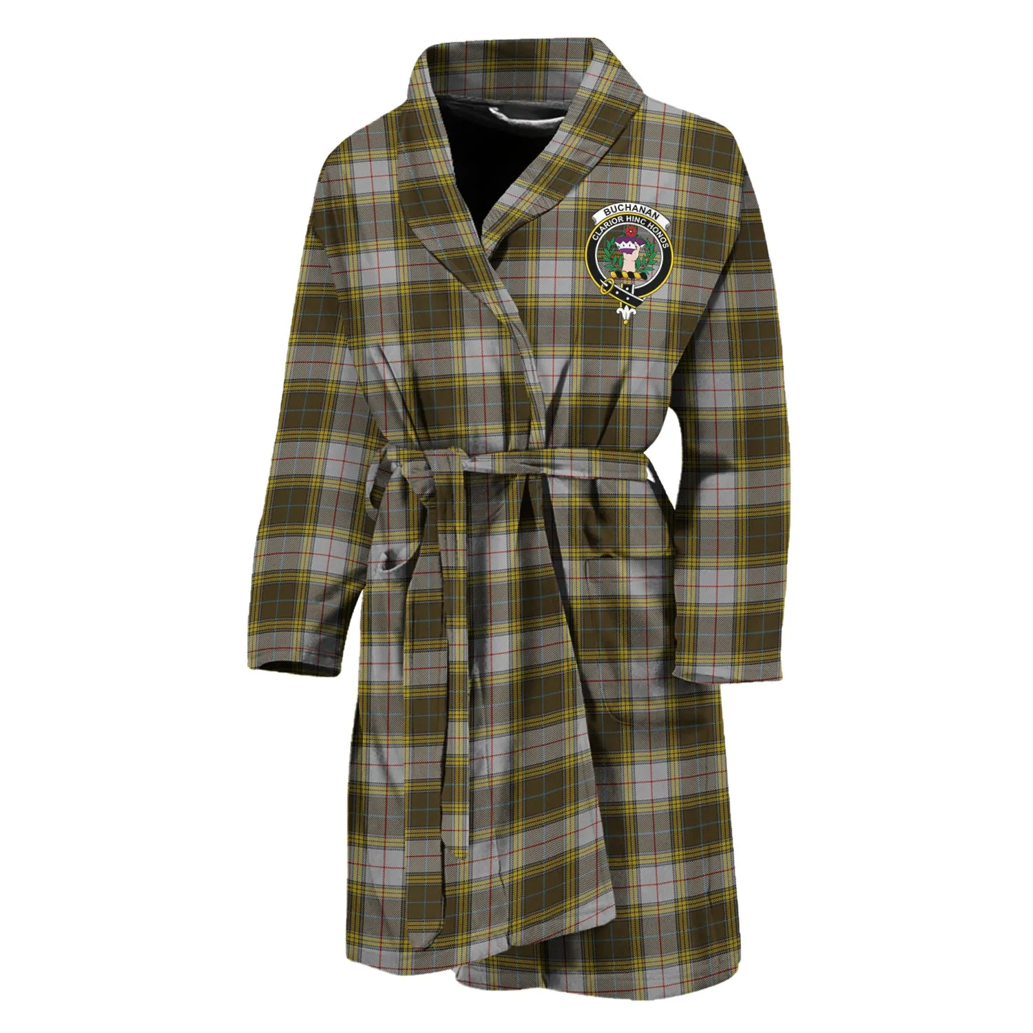 Buchanan Dress Tartan Bathrobe with Family Crest