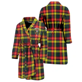 Buchanan Modern Tartan Bathrobe with Family Crest