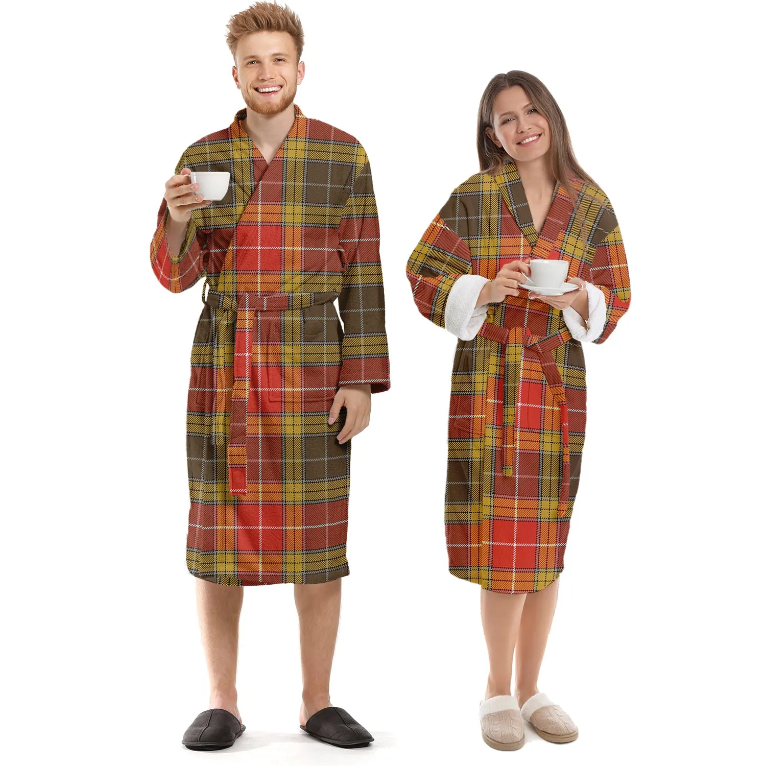 Buchanan Old Set Weathered Tartan Bathrobe