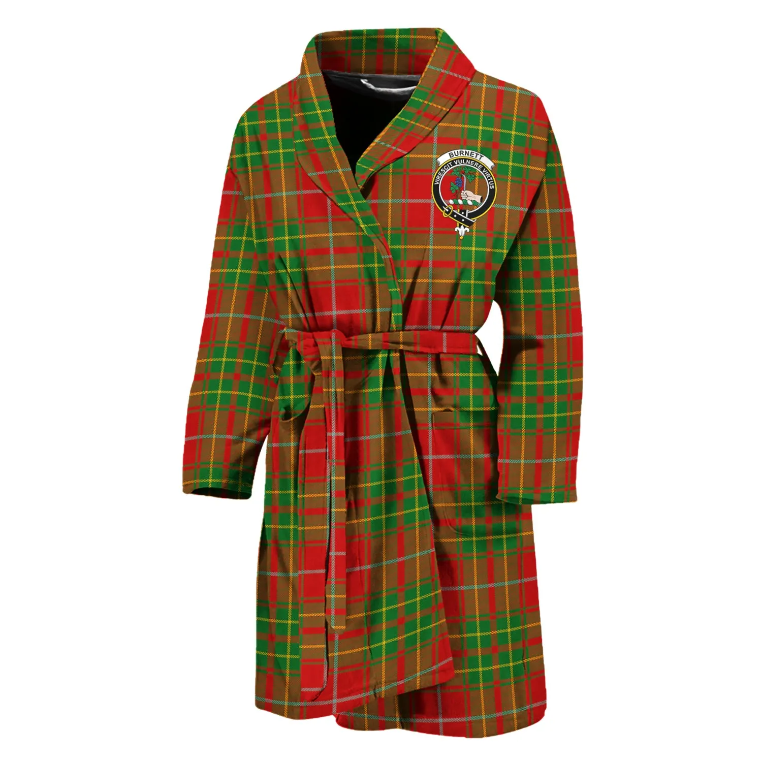 Burnett Tartan Bathrobe with Family Crest