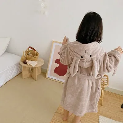 Cartoon Rabbit Hooded Bath Towel