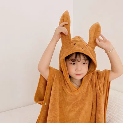 Cartoon Rabbit Hooded Bath Towel