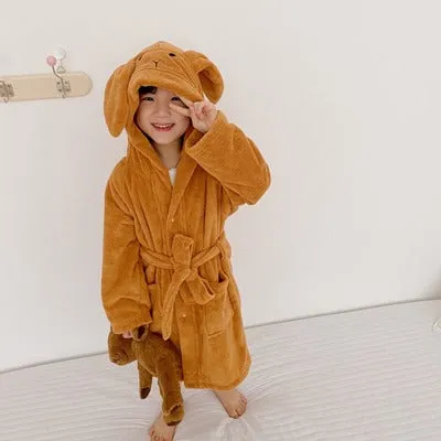 Cartoon Rabbit Hooded Bath Towel