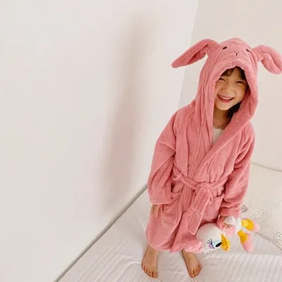 Cartoon Rabbit Hooded Bath Towel