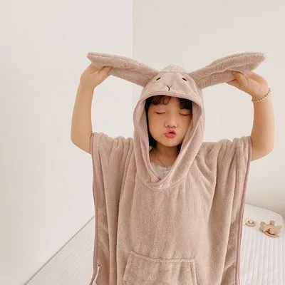 Cartoon Rabbit Hooded Bath Towel