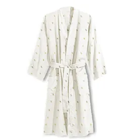 Celeste - Fleece Bathrobe - White