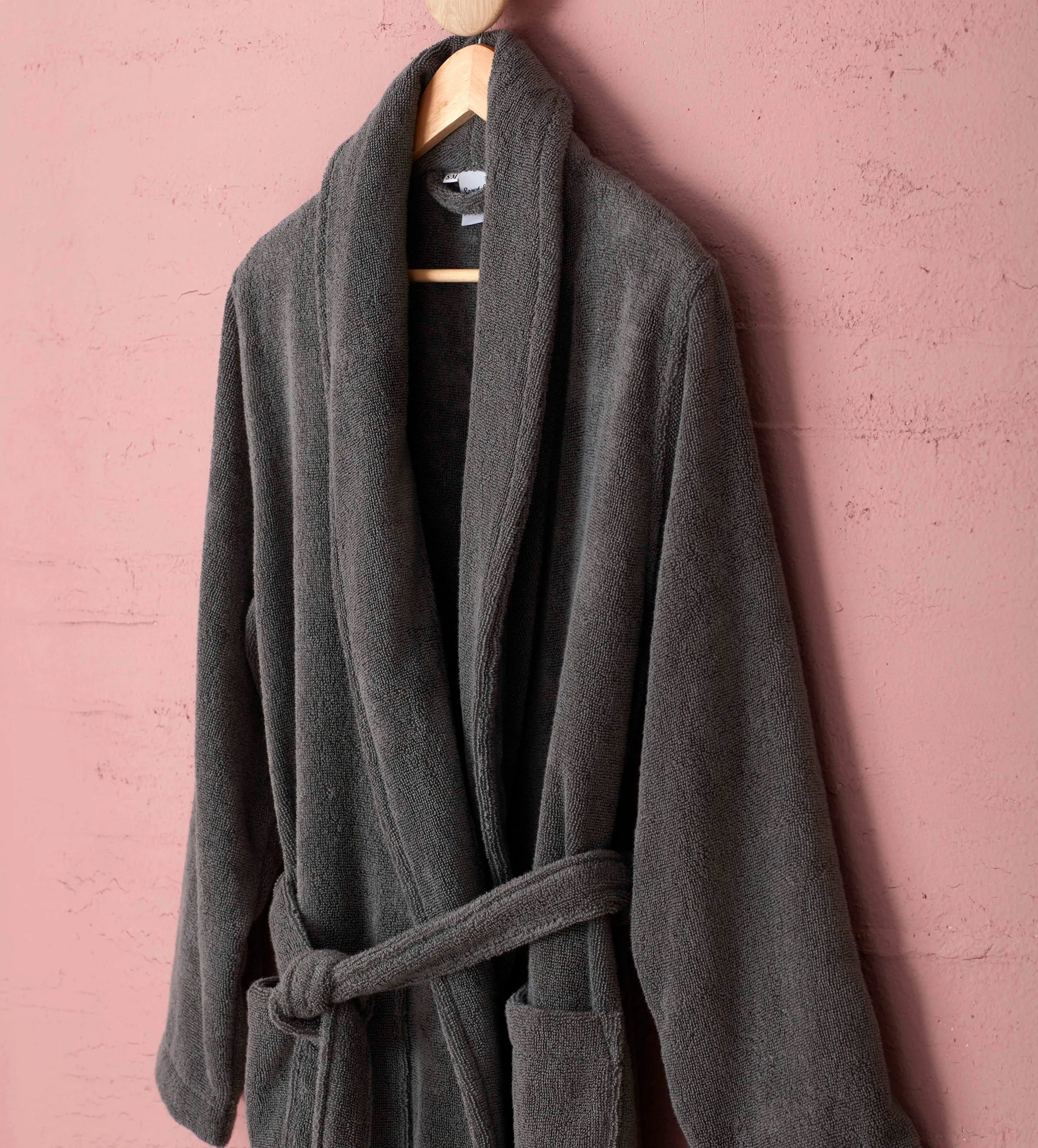 Charcoal Audrey Luxury Cotton Towelling Robe