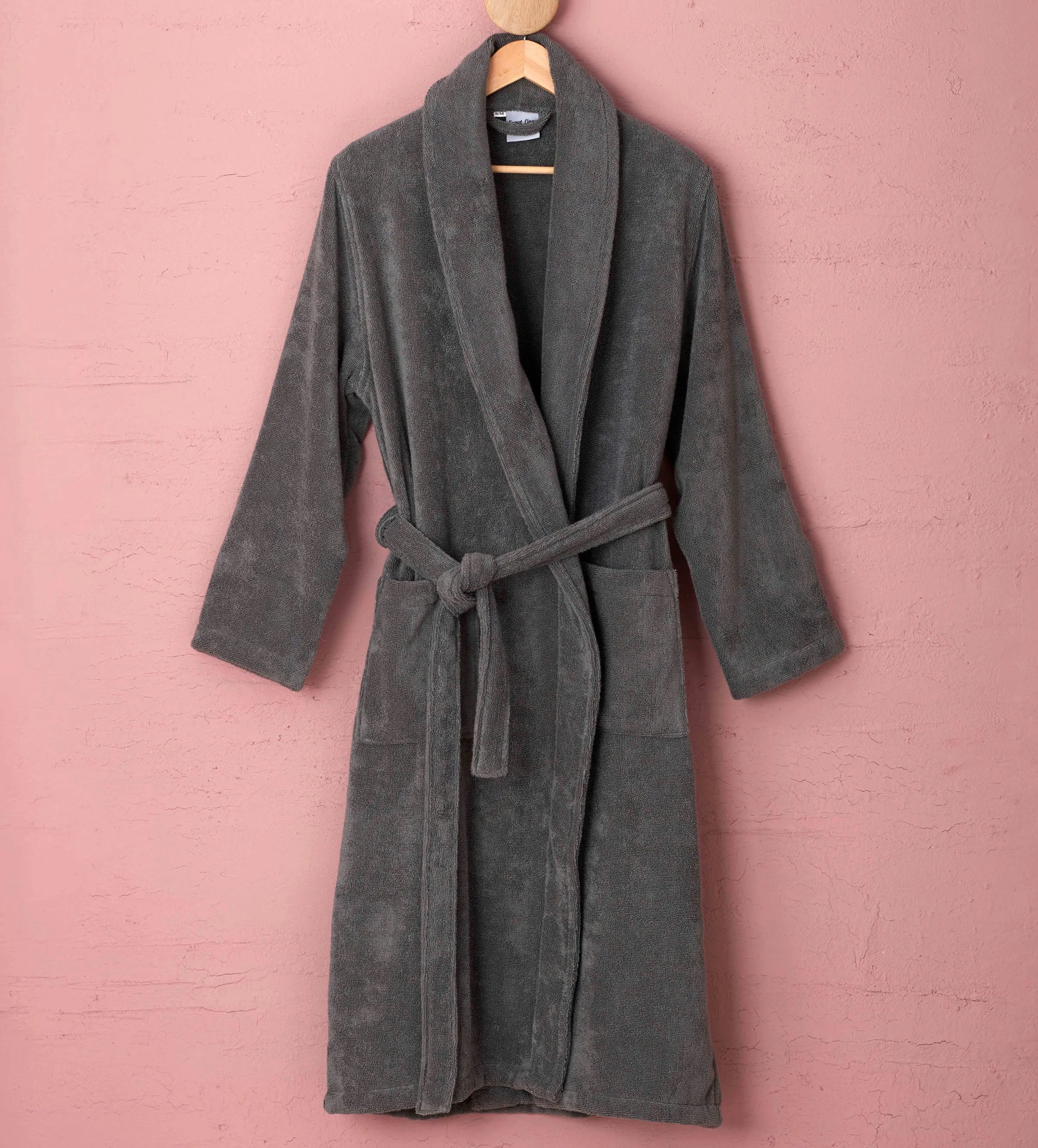 Charcoal Audrey Luxury Cotton Towelling Robe