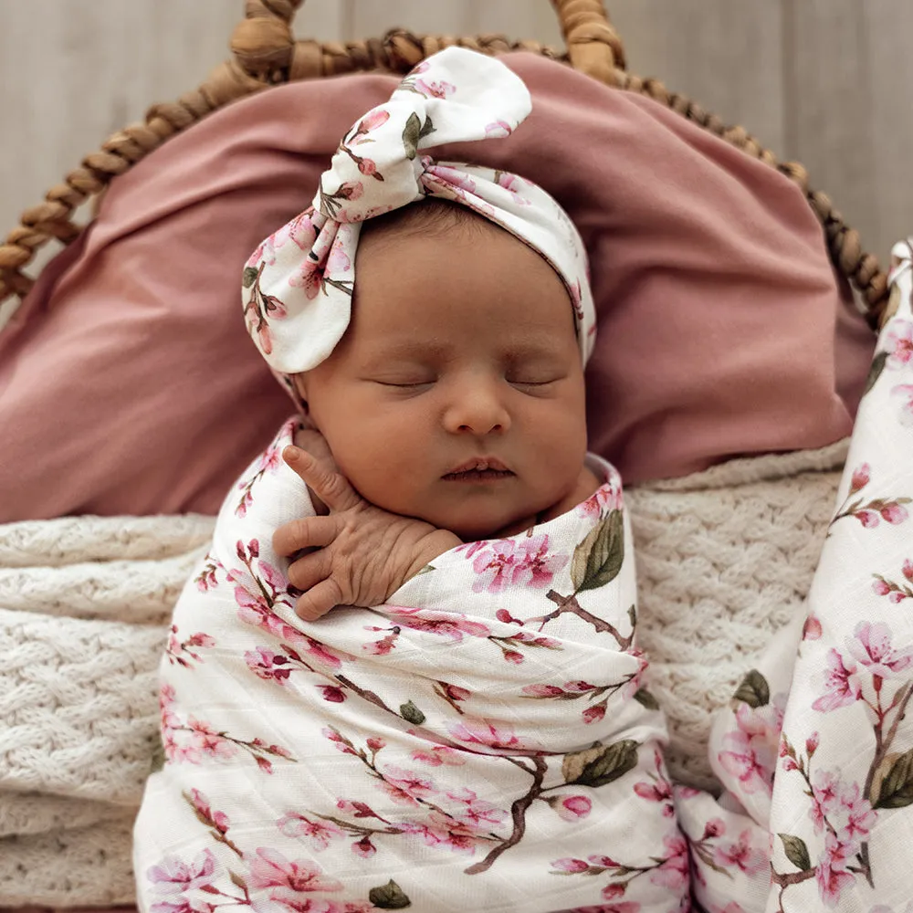 Cherry Blossom Organic Muslin Wrap