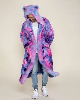 Classic Men's Long Faux Fur Coat | Cotton Candy Cat