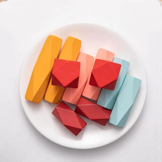 Colorful Wooden Stone Kids Intelligent Stacking Game