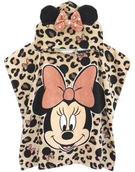 Disney Minnie Mouse Girl's Hooded Towel Poncho