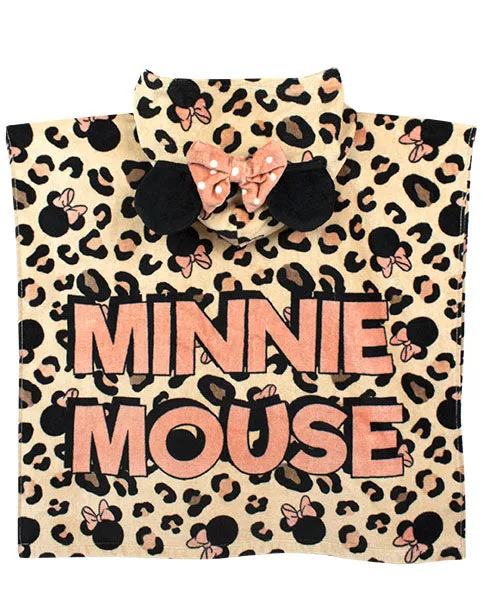 Disney Minnie Mouse Girl's Hooded Towel Poncho