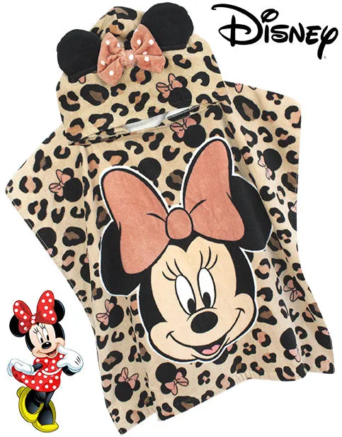 Disney Minnie Mouse Girl's Hooded Towel Poncho