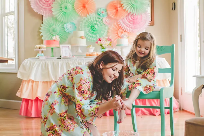 Floral Baby Mommy Matching Robes