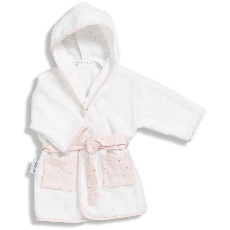 Gloop Bath Robe 0-12m (Blush Rose)