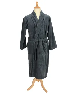 Graphite - ARTG® Bath robe with shawl collar