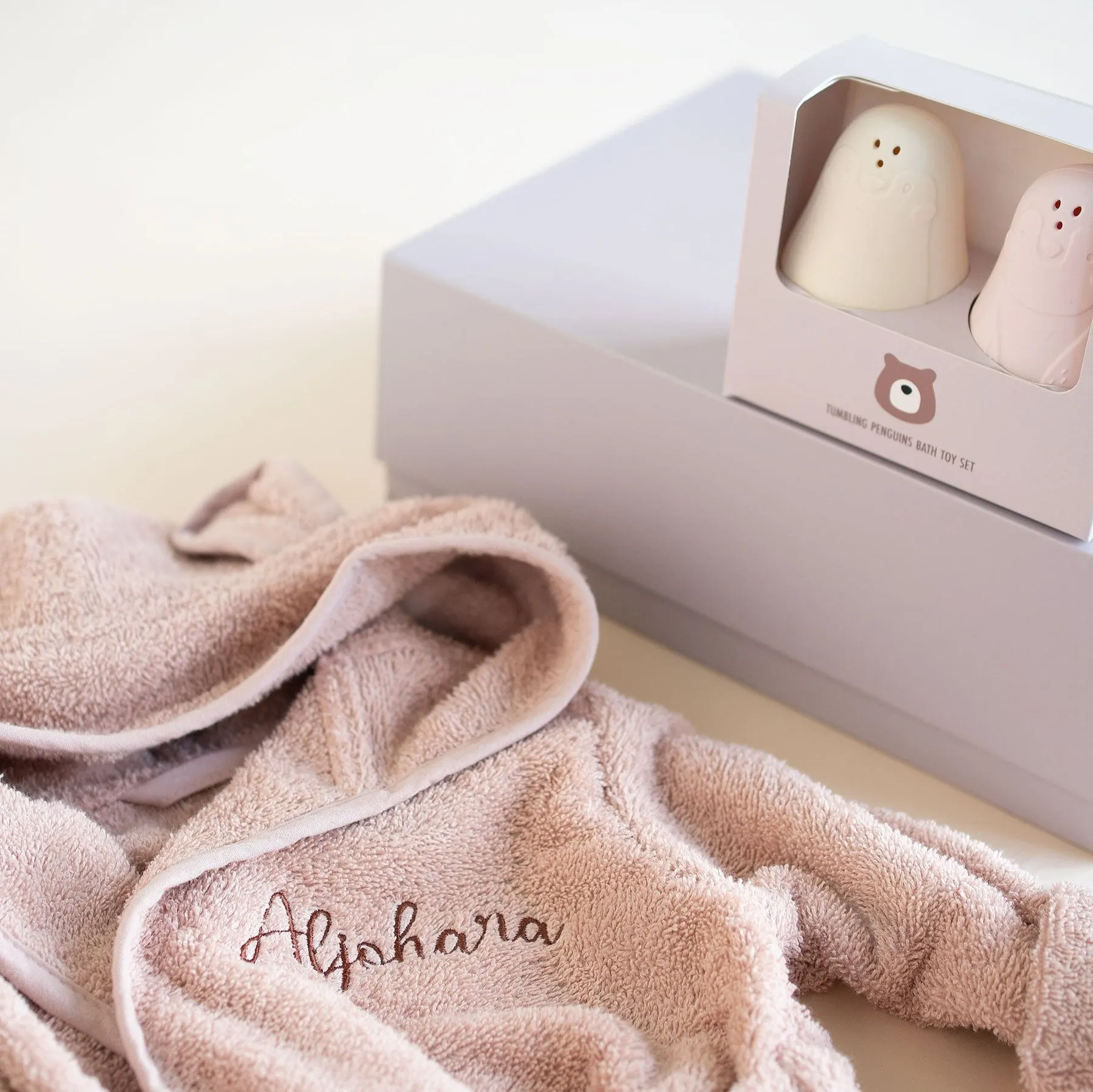 JBØRN Baby Gift Set | Organic Cotton Robe & Bath Toys