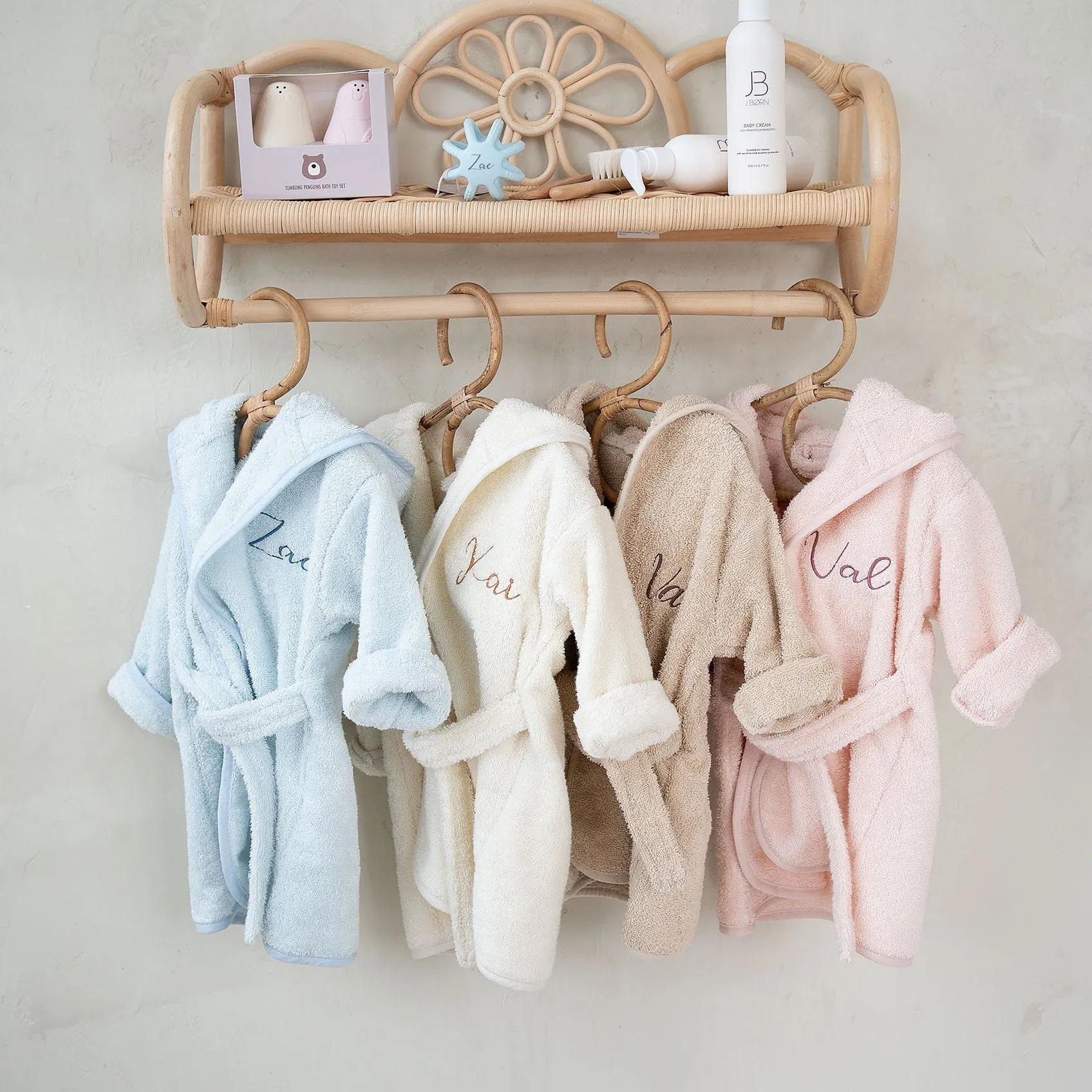 JBØRN Organic Cotton Baby Hooded Towelling Bathrobe (6 months - 2 Years)