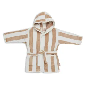 Jollein Bathrobe 1-2 years | Stripe Terry Biscuit