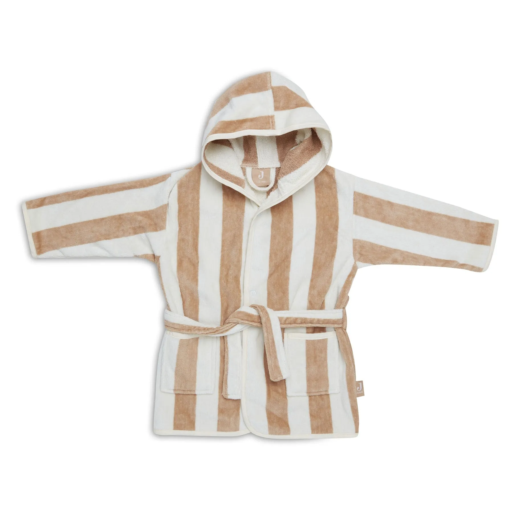 Jollein Bathrobe 1-2 years | Stripe Terry Biscuit