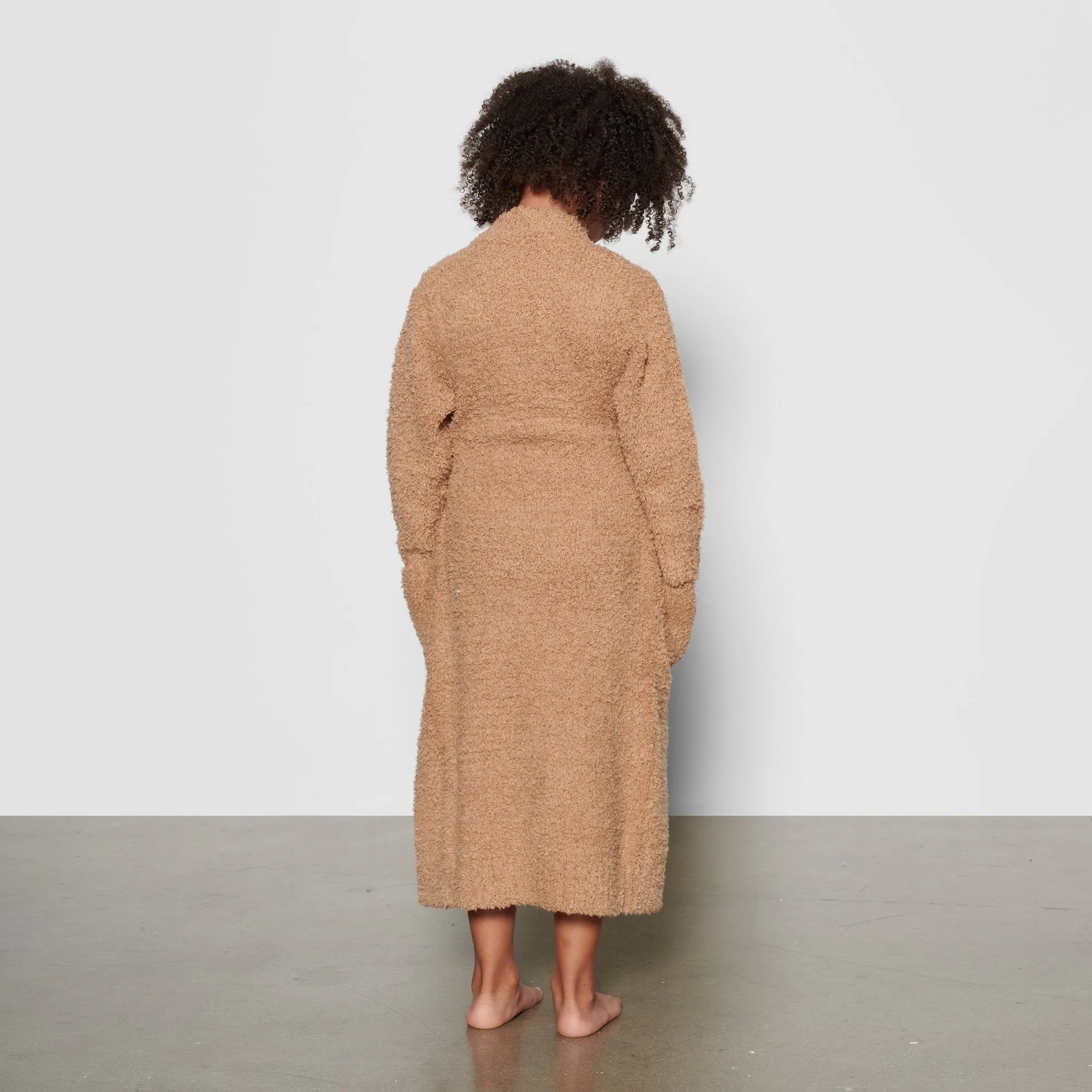 KIDS COZY KNIT ROBE | CAMEL