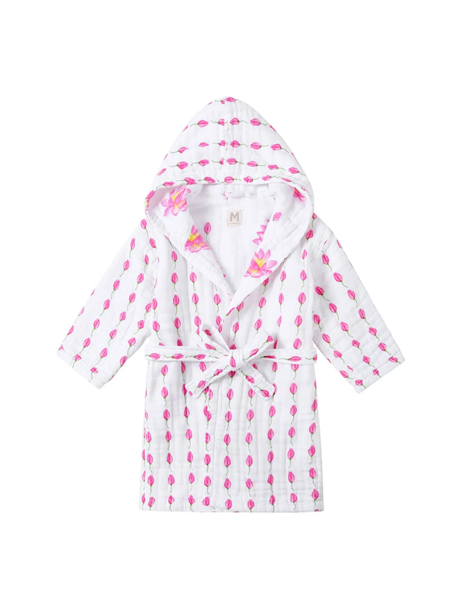 Kids Hooded Muslin Robe - Enchanted Garden (Lotus)